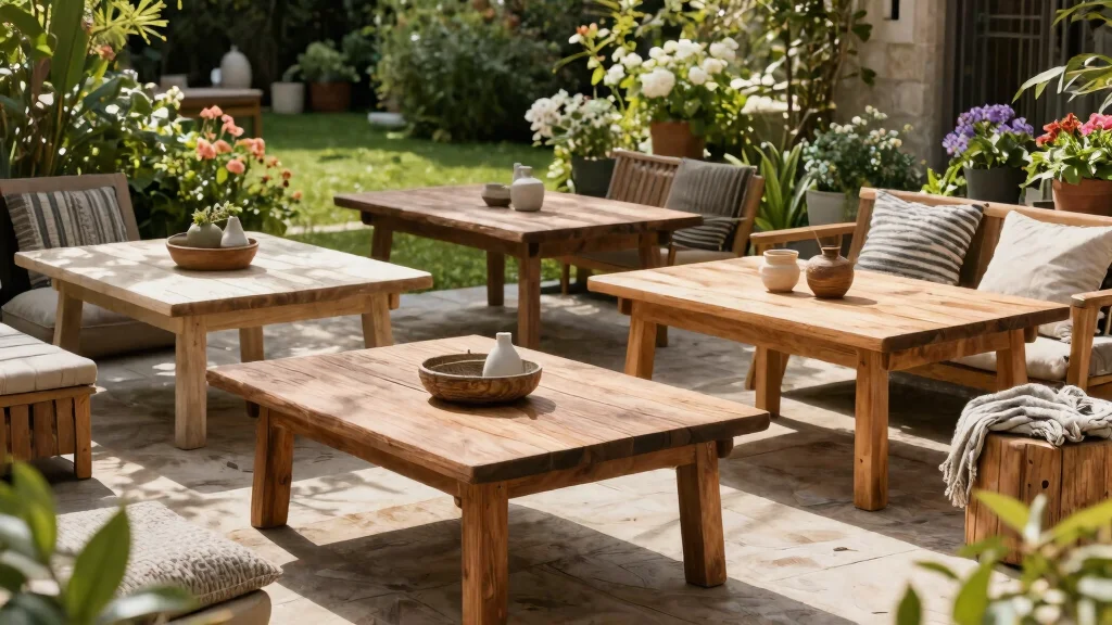 9 Wood Patio Tables for a Warm and Natural Outdoor Feel